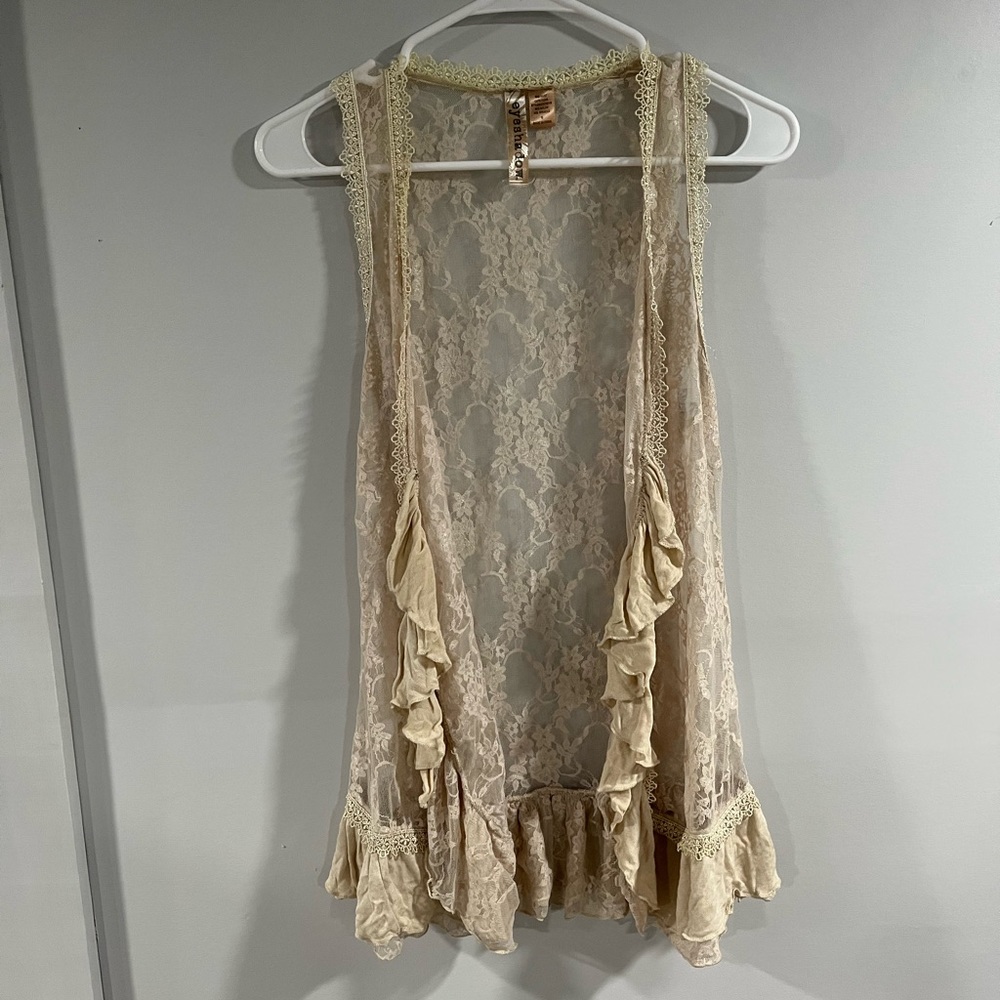 EYESHADOW Sleeveless Shawl 1700s Style Size S.